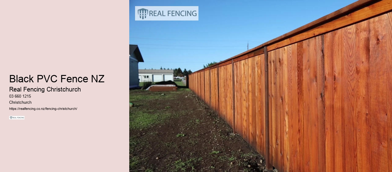 Black PVC Fence NZ