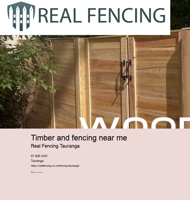 Timber and fencing near me