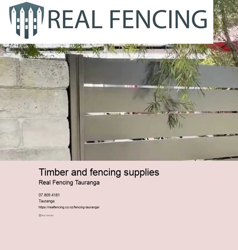 Timber and fencing supplies