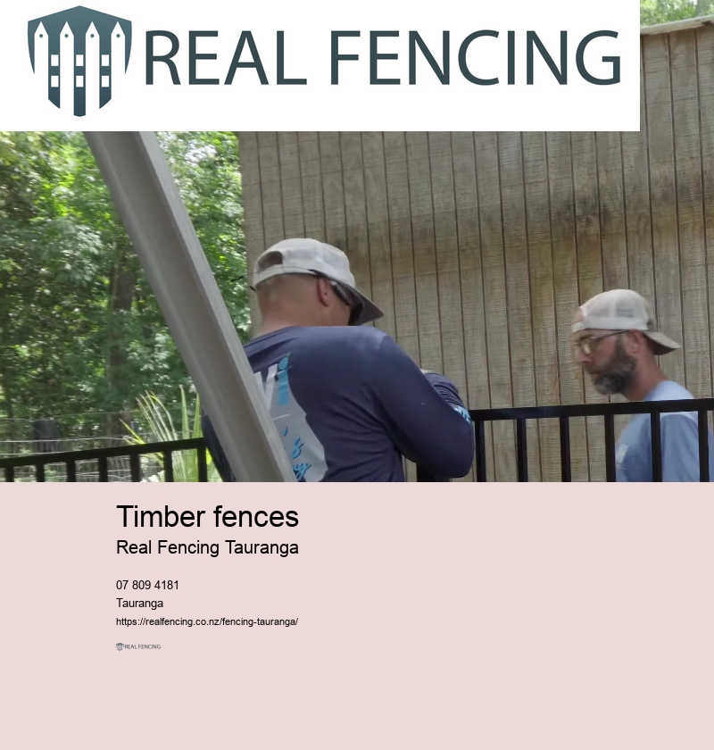 Tauranga standards for timber fencing